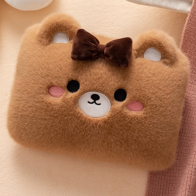 充电热水袋卡通毛绒暖水袋暖手宝可爱防爆暖宝宝女热敷肚子已注水