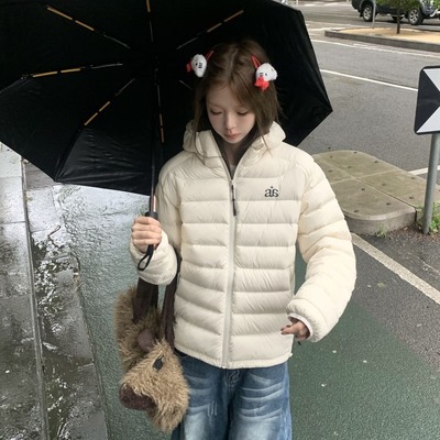 韩系轻薄宽松保暖棉衣排骨羽绒服