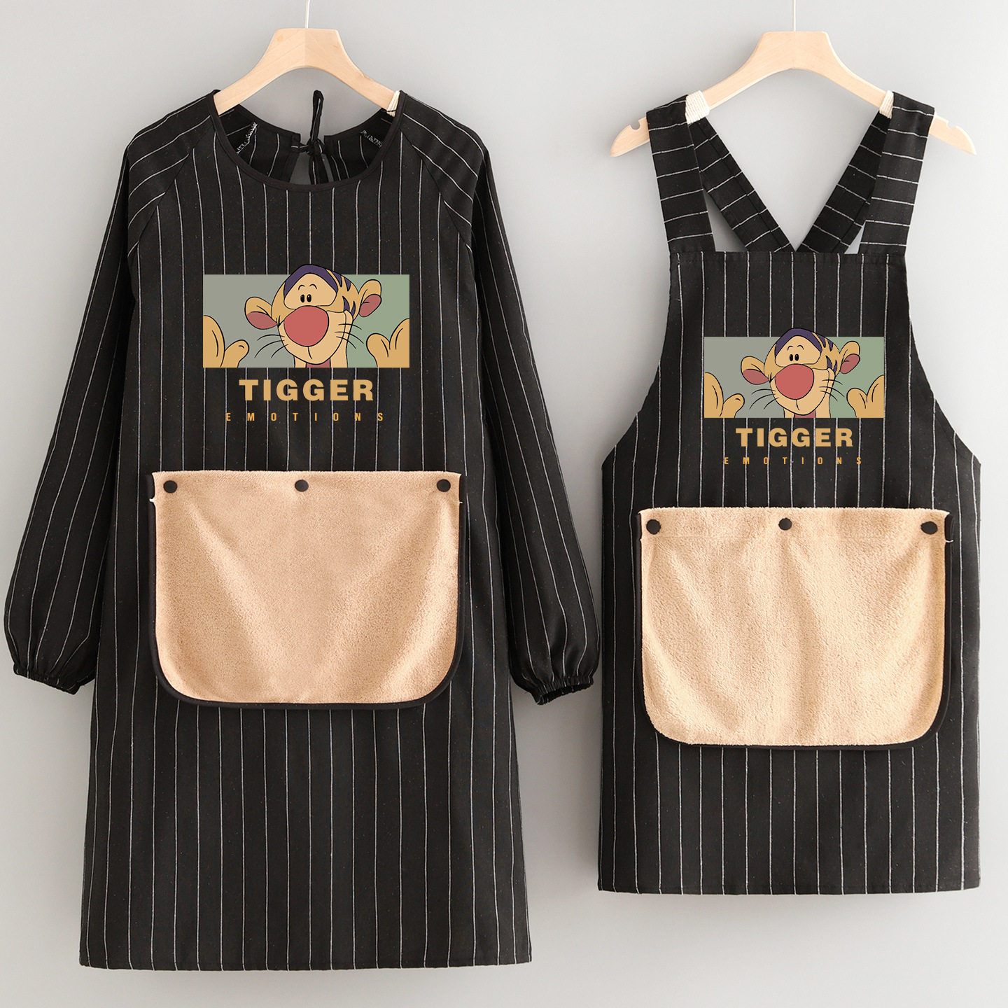 棉布餐饮围裙厨房家用2026新款女防水防油做饭罩衣长袖工作男专用,家庭/个人清洁工具,围裙,淘宝优惠券,粉丝福利购,淘宝优惠卷