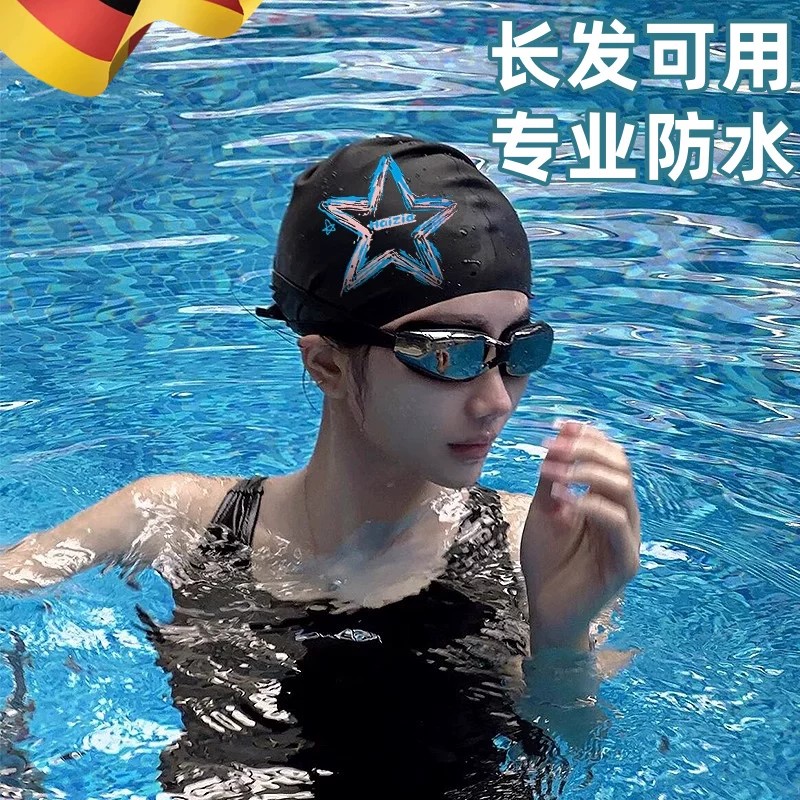 泳帽女款大头围不勒头长发矽胶图片