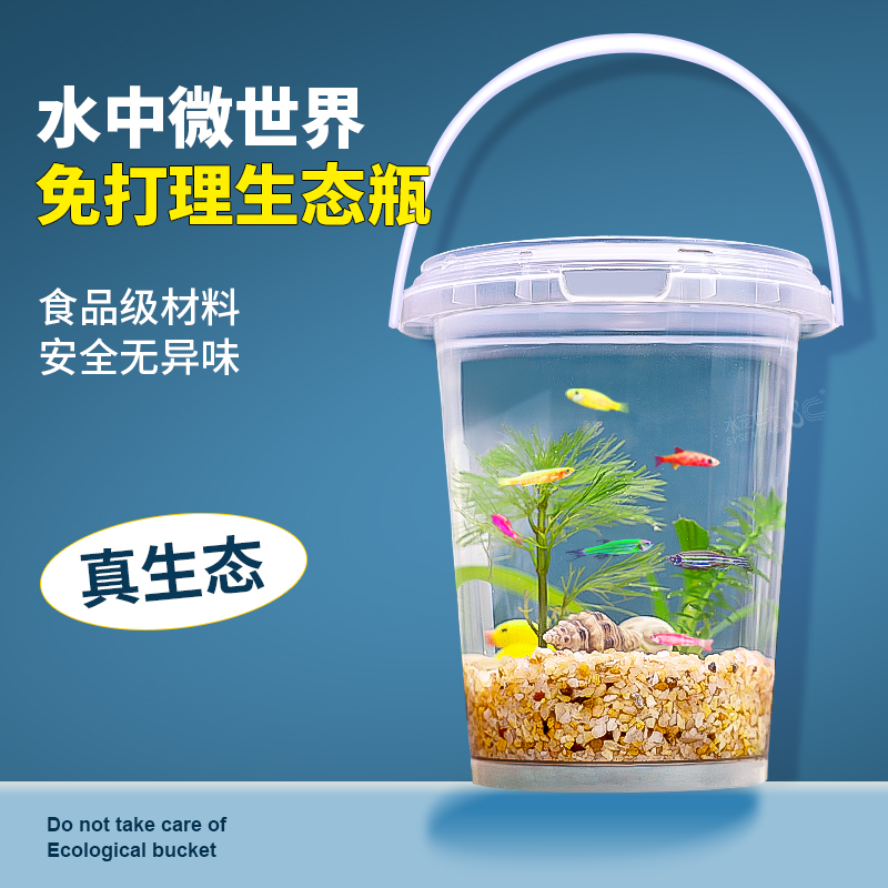 手提桶生态瓶高清透亮