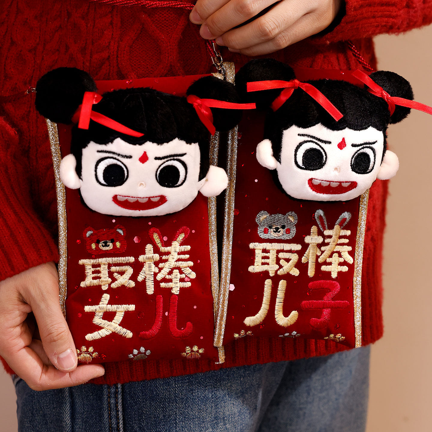 新年高档布艺红包2026新款大号红包袋过年儿童创意压岁包利是封