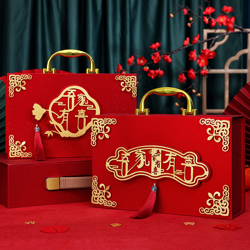 彩礼钱盒子礼金箱订婚聘金箱子
