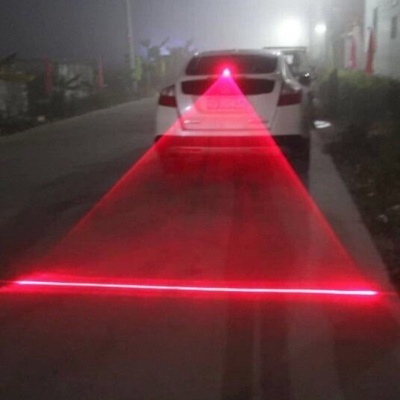 汽車用防追尾激光霧燈車載LED改裝投影燈尾射燈防撞警示燈裝飾燈
