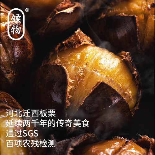 新鲜迁生板栗候物香甜