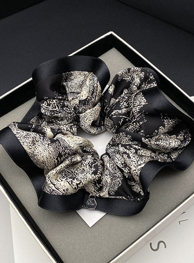 2026新款大肠发圈女高级感头饰头花高颜值头绳缎印花绑头发绳发饰