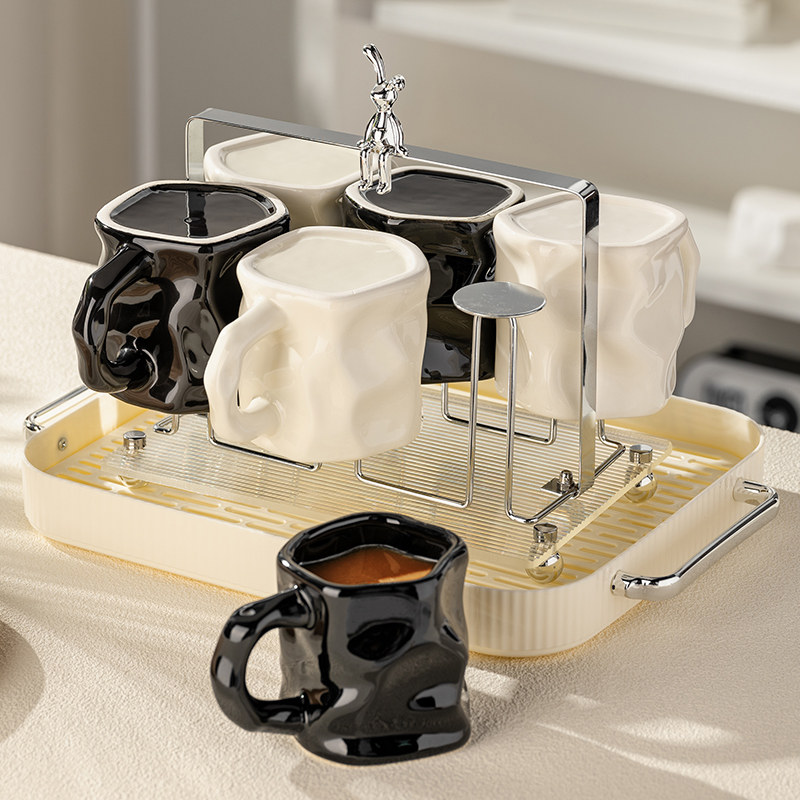 陶瓷水杯套装家庭用待客厅喝水高级感轻奢乔迁新居一马克杯子茶具,餐饮具,水具套装,淘宝优惠券,粉丝福利购,淘宝优惠卷