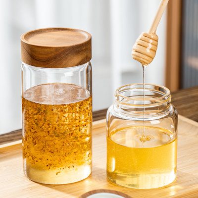 食品级玻璃蜂蜜密封罐家用储存物