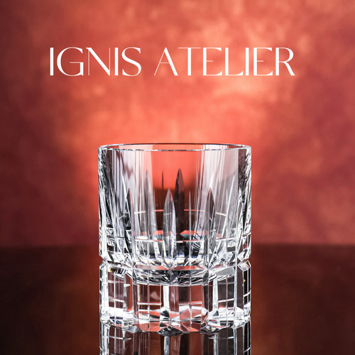 七夕节礼物IGNIS ATELIER水晶威士忌杯欧式切割工艺酒杯纪念礼品