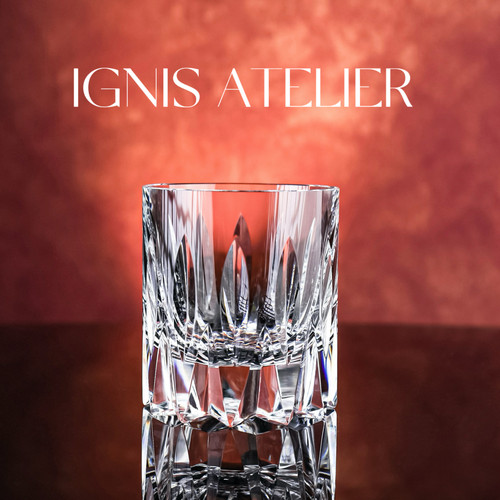 七夕节礼物IGNIS ATELIER手工切割水晶威士忌杯洋酒杯送礼佳品