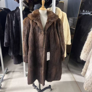 进口女装 青根貂整貂皮草貂皮大衣洋气 冬季