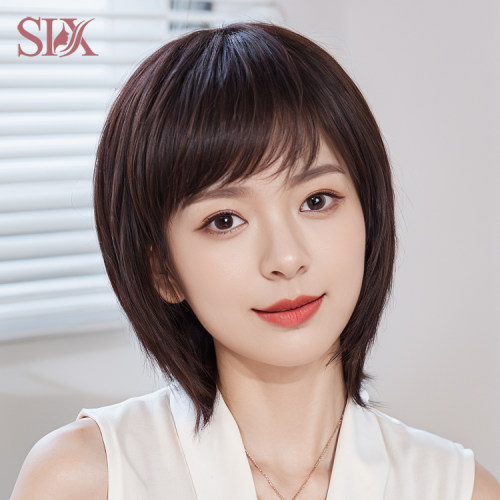 全真人发假发女短发蓬松自然舒适