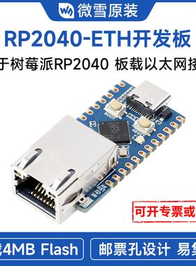 微雪 树莓派RP2040开发板 以太网模块 兼容树莓派pico RP2040-ETH