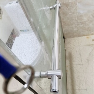玻璃移门淋浴房拉手推拉移门可调太空铝304不锈钢把手扶手浴室间