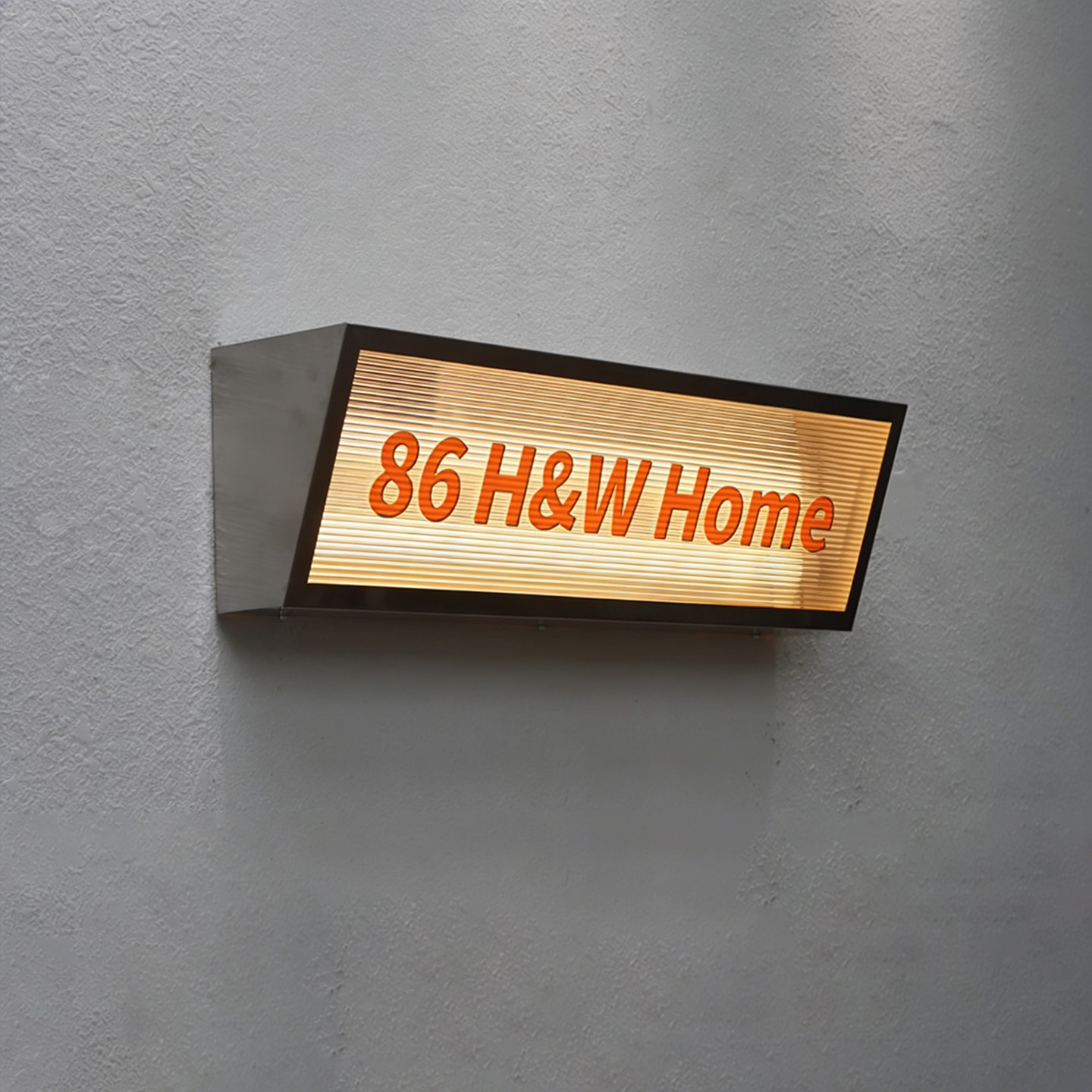 创意斜面波纹亚克力门牌灯美式挂墙式户外门头户外防水壁灯可印字