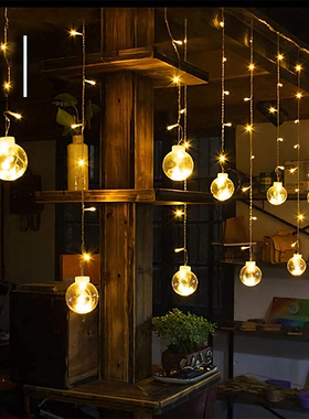 户外太阳能许愿灯景观庭院凉亭灯球花园天台装饰氛围灯别墅挂灯