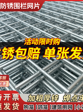 镀锌铁丝网片围栏小孔加粗养殖网狗笼底网建筑钢筋长孔网格网钢丝