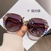 女潮款 2026新款 偏光太阳眼镜防晒墨镜防紫外线高级感金属镜架时尚