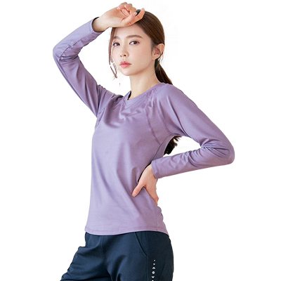 瑜伽服女长袖春秋速干衣T恤网红晨跑步健身服宽松显瘦运动上衣ins