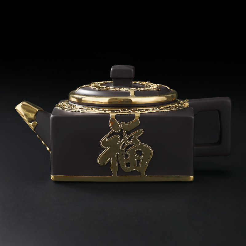 2025新款大师手作金镶玉招财紫砂壶家用泡茶壶冲茶器单壶功夫茶具