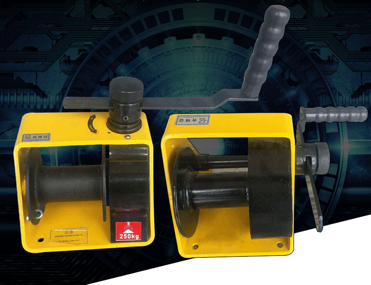 厂手摇绞盘自锁重型绞车蜗轮蜗杆卷扬机侧摇手动绞盘1吨500公斤新