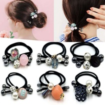 Special 6-Piece set of Korean version, 100% hair binding, women's leather band, head rope, fashion, cute, small and fresh hair ring headdress