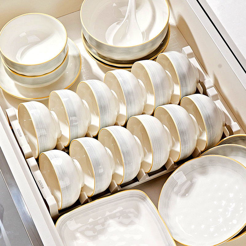 高级感碗碟套装家用2025新款高颜值餐具陶瓷碗盘套装乔迁碗筷碗具