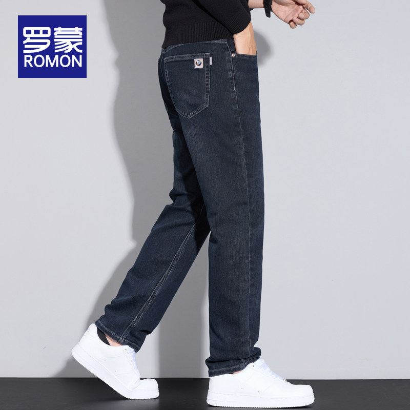 罗蒙秋冬季水洗牛仔裤男款宽松直筒男裤2026新款休闲百搭长裤子男,男装,牛仔裤,淘宝优惠券,粉丝福利购,淘宝优惠卷