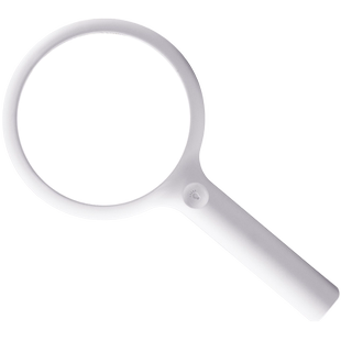 楚达 非球面放大镜30倍带20颗LED灯超大125mm老人阅读小学生儿童高清高倍60维修用手持式可充电光学扩大镜100