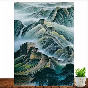 饰画 万里长城风景画海报靠山图壁贴画山水画客厅沙发背景墙卧室装