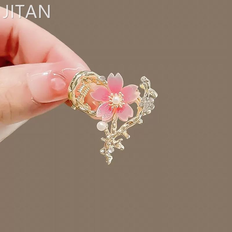 甜美樱花珍珠发夹超仙花朵侧边