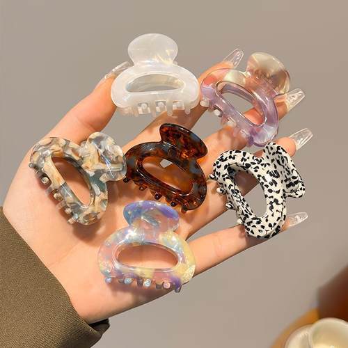 气质醋酸小发夹女后脑勺半扎抓夹