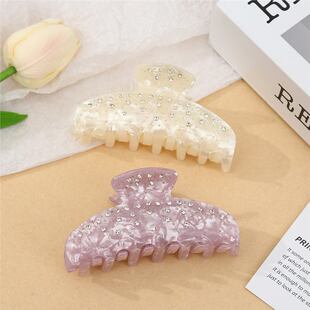 热卖彩色发夹甜美夹大号发量多可爱高马尾抓夹半扎发