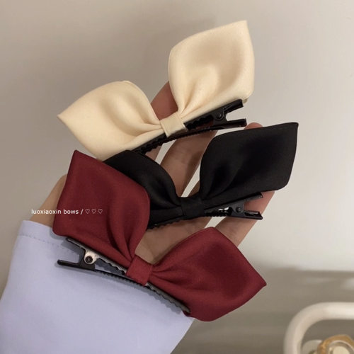 日系小可爱结双马尾对夹发饰红色