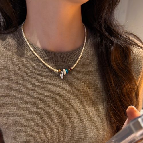 十里间【一点咖啡豆】珍珠项链