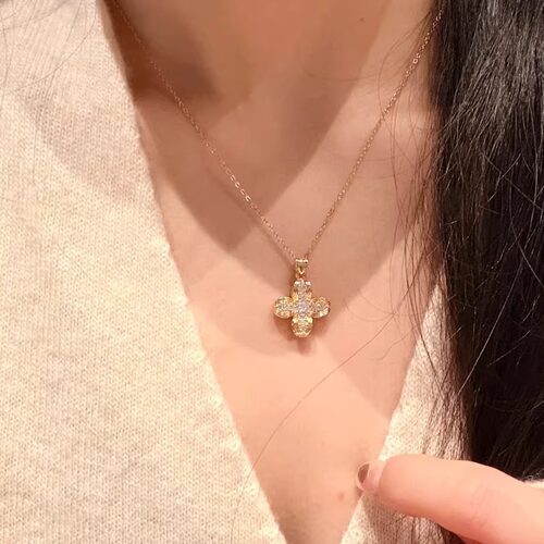 十里间通勤简约花朵项链耳环