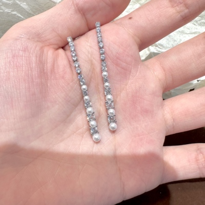 十里间【许你耀眼】露丝同款珍珠流苏浪漫长款耳环百搭氛围耳饰
