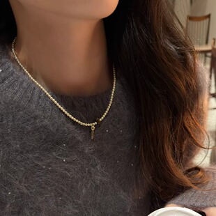 十里间【孤独摩卡】法式浪漫珍珠项链百搭串珠锁骨链