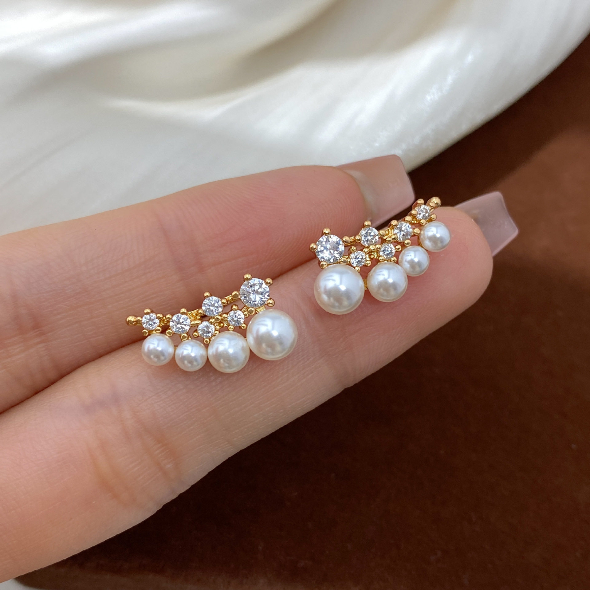 十里间【满天星辰耳环】法式浪漫甜美珍珠星星耳环耳钉,饰品/流行首饰/时尚饰品新,耳钉,淘宝优惠券,粉丝福利购,淘宝优惠卷