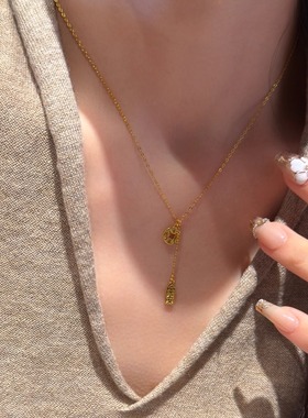 十里间【通体s925银｜来财】国风新中式金条铜钱造型项链锁骨链