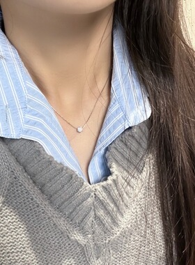十里间直【小小鼻屎钻】简约通勤亮晶晶项链百搭锁骨链