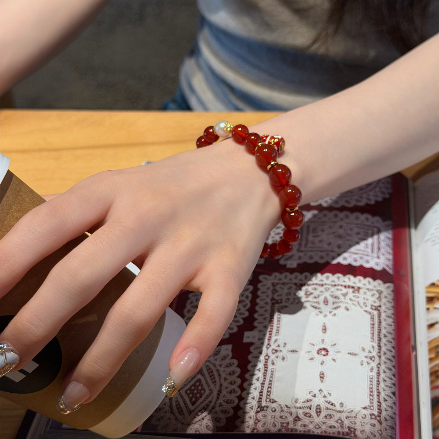 十里间【玛瑙葫芦】文艺小清新天然石手链百搭少女禅意手串