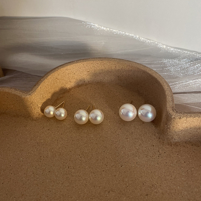 甜美小清新珍珠耳钉名媛耳环