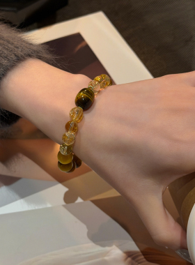 十里间【新年虎眼1.0】文艺小清新黄水晶虎眼石手链禅意手串