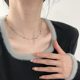 十里间 甜美小清新简约串珠项链百搭少女锁骨链 蓝蓝基础链