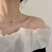 十里间 甜美少女珍珠项链百搭仙气可调节锁骨链 冷萃