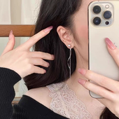 浪漫淡水珍珠银针耳环通勤耳钉 法式 十里间 音符流线～有耳夹