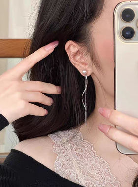 小蛮腰法式耳环银针耳钉