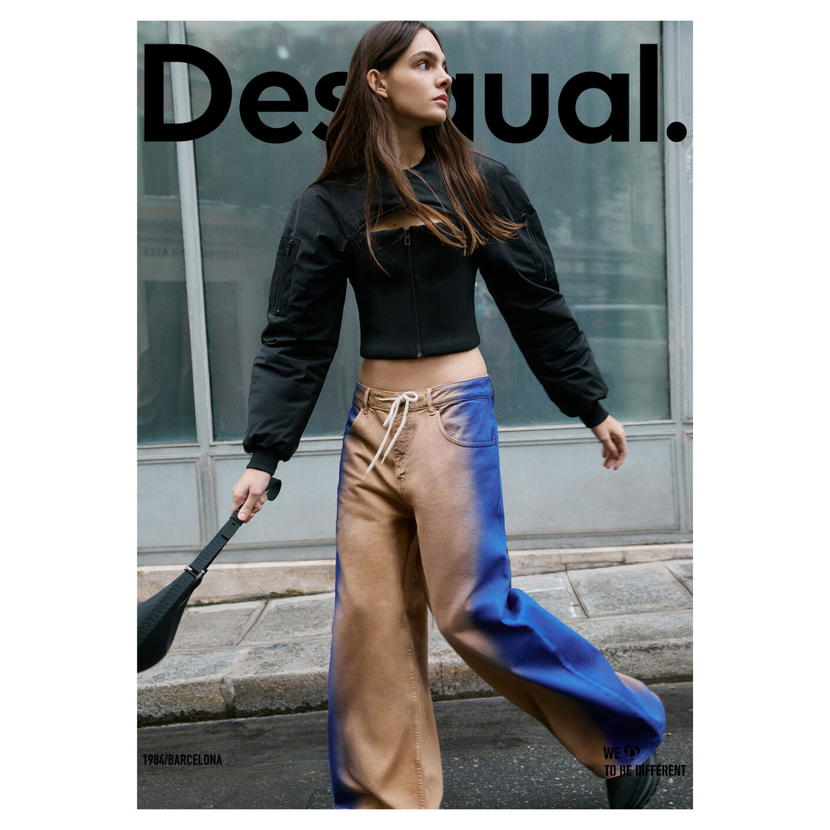 Desigual【MAITREPIERRE联名】拼接修身短款女士棉服