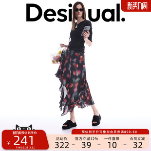 针织衫 肌理提花黑色女式 修身 Desigual26春夏新品